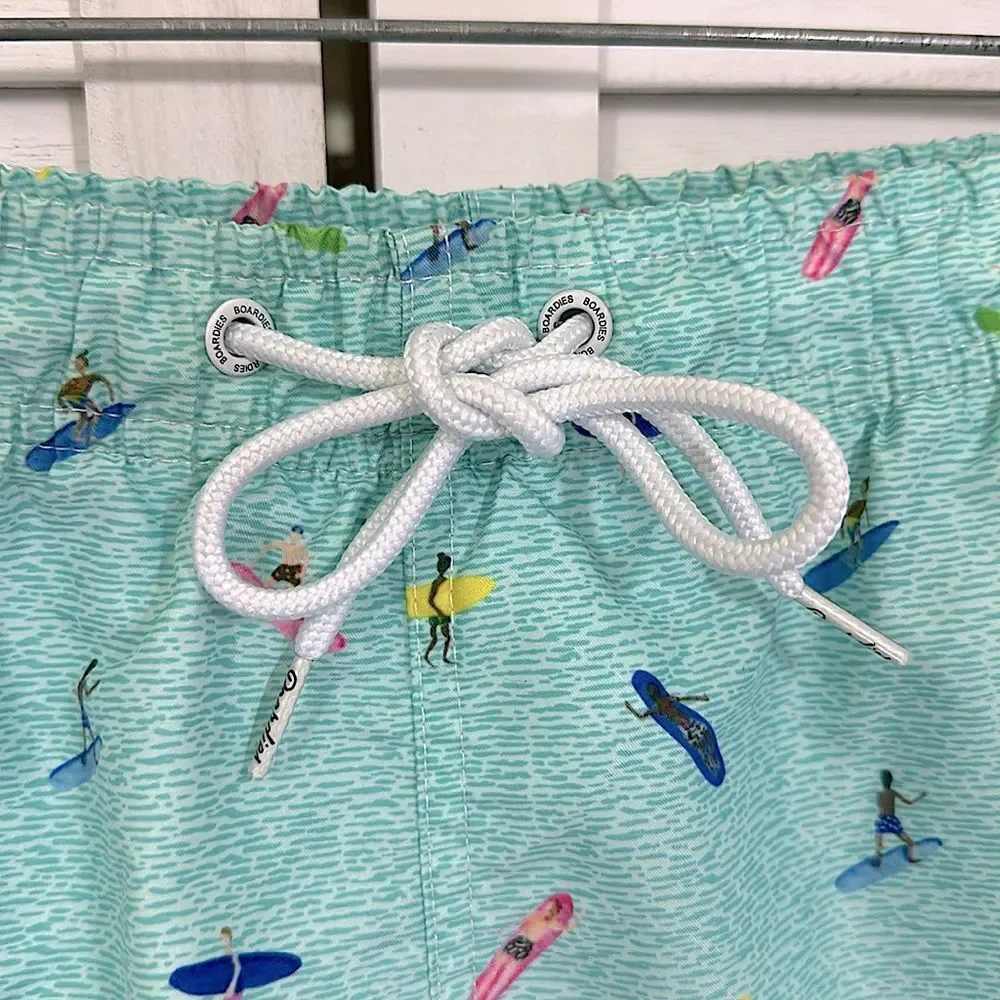 Boardies Swim Trunks Size Large Novelty Surf Print NWOT